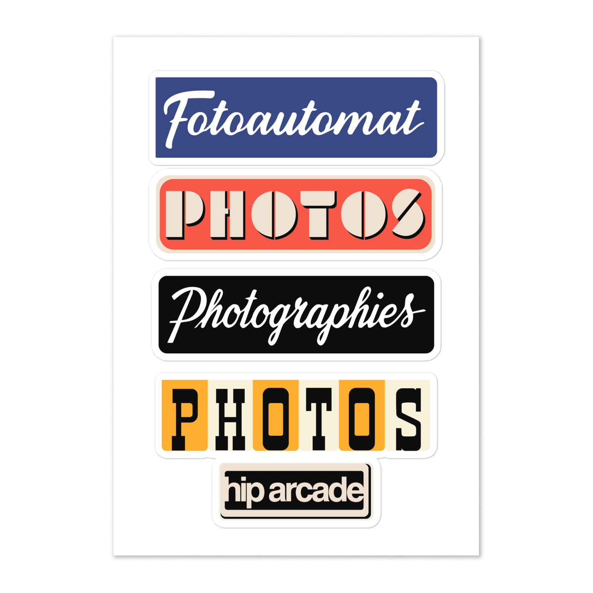 Photo Booth Signs Sticker Sheet – HIP ARCADE