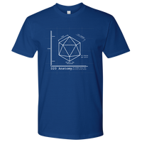 D20 Anatomy Blue Print T-Shirt