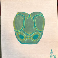 Marquesan Tiki Head Painting